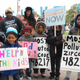 Protesters from Boynton call for clean air in their community. Image: Emma Lockridge